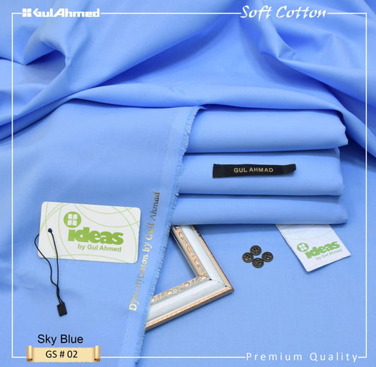 GUL AHMAD SOFT COTTON (METAL BUTTONS FREE)