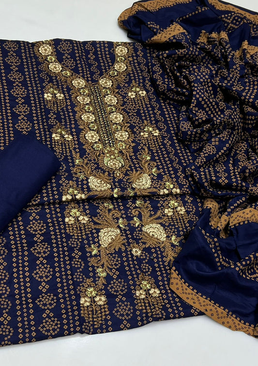4PC winter Lilan Embroidery Dress