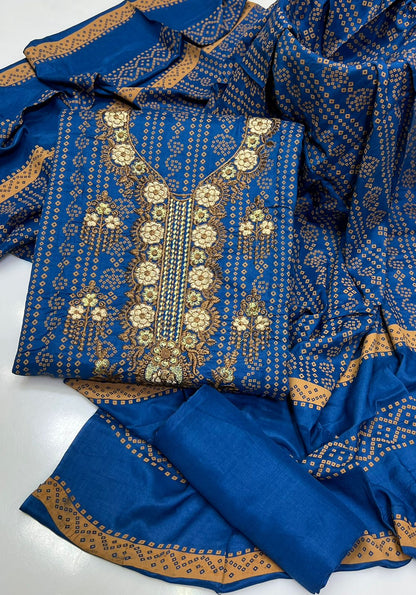 4PC winter Lilan Embroidery Dress