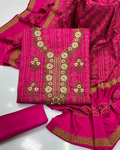 4PC winter Lilan Embroidery Dress