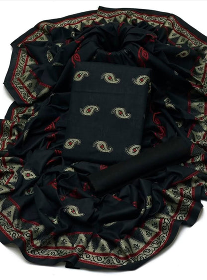 3pc Dhanak Marina Jacquard Multi Broshiya Dress