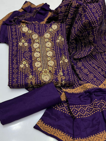 4PC winter Lilan Embroidery Dress