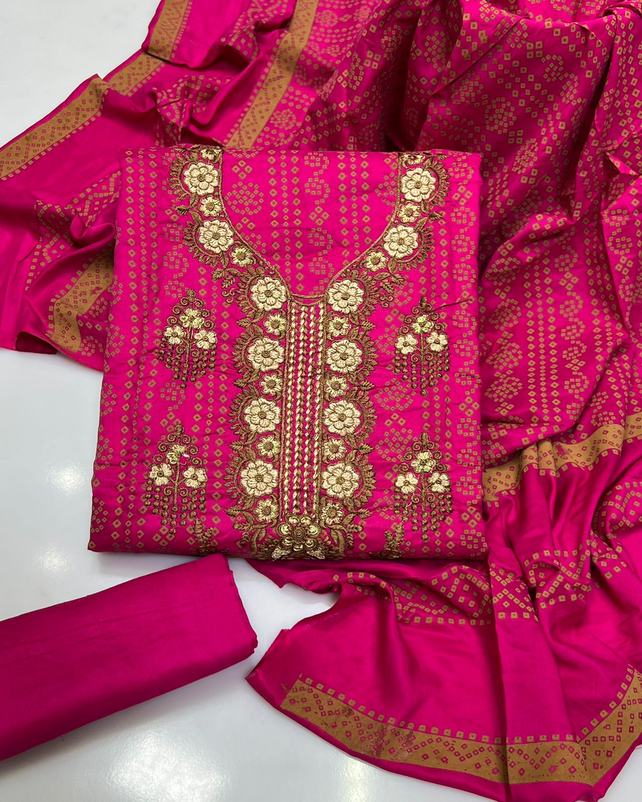 4PC winter Lilan Embroidery Dress